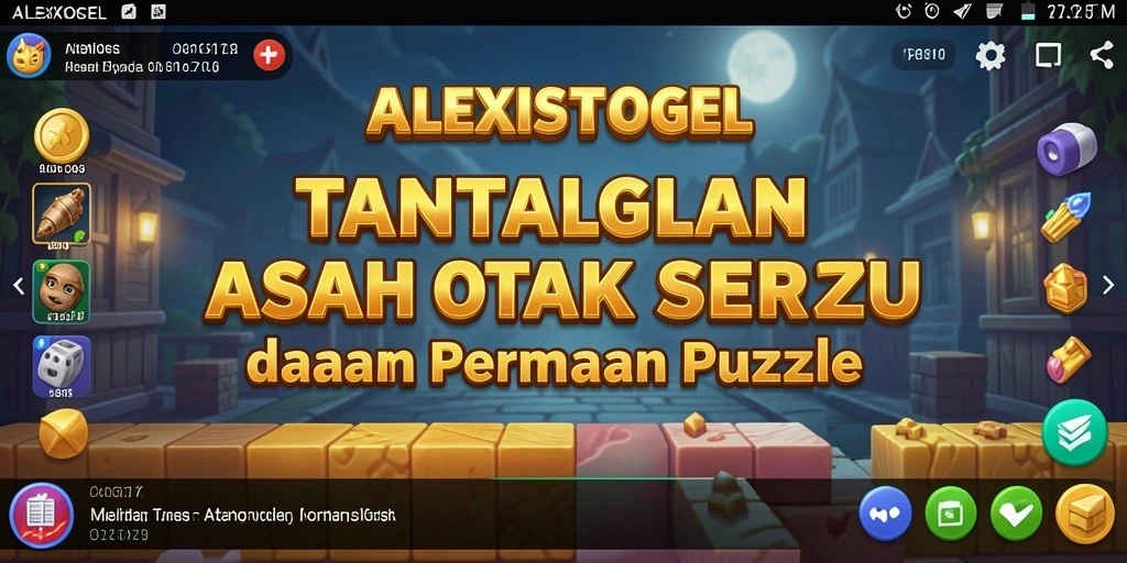 Tampilan gameplay ALEXISTOGEL menampilkan berbagai tantangan puzzle yang menarik.