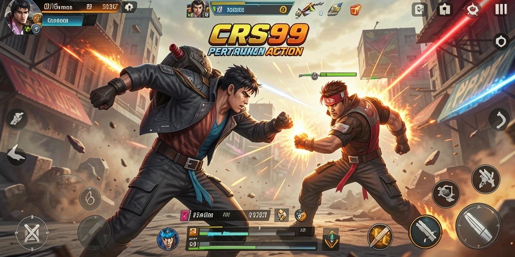 Tampilan gameplay CRS99 yang seru dan mendebarkan, penuh aksi tanpa henti.
