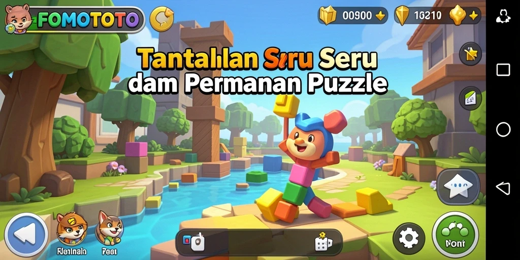 Tampilan screenshot menunjukkan gameplay menantang dari FOMOTOTO.