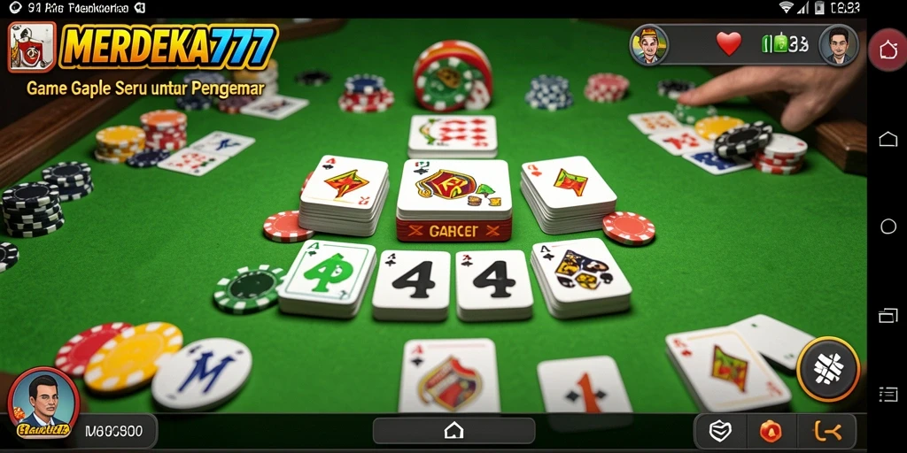 Tampilan gameplay seru Gaple di MERDEKA777.